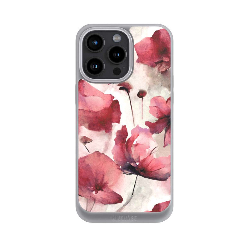iPhone 15 Pro Max NIVOpure Wilde Mohnblumen Aquarell mit KI