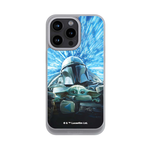 Apple iPhone 15 Pro Max NIVOpure Grogu und Mando fliegen blau