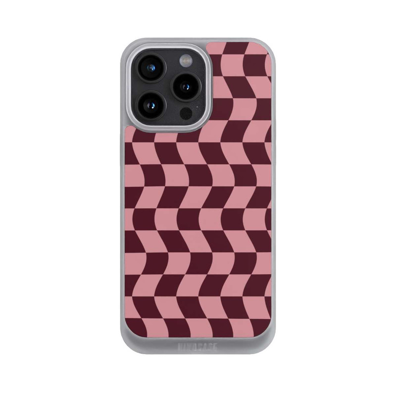 iPhone 15 Pro Max NIVOpure Schachbrett Rot-Rosa