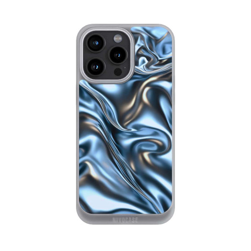 Apple iPhone 15 Pro Max NIVOpure Glänzender Stoff Chrome Metallic Blau mit KI
