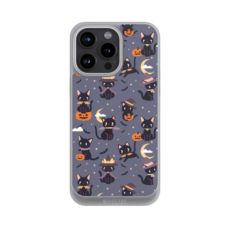 iPhone 15 Pro Max NIVOpure Cute Halloween Witch Cats and Pumpkins
