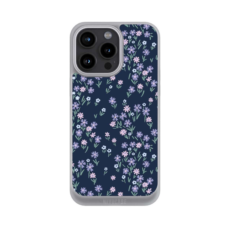iPhone 15 Pro Max NIVOpure Dark Blue Floral Theme
