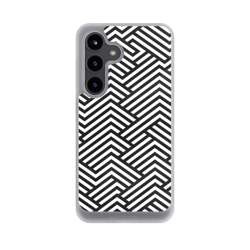 Galaxy S24 NIVOpure Schwarz und Weiß ZigZag