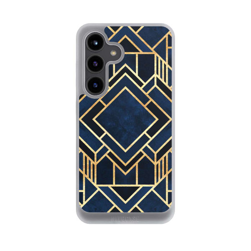 Samsung Galaxy S24 NIVOpure Kunst Deko Blau Golddruck
