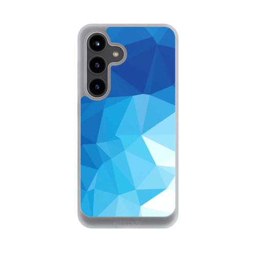 Samsung Galaxy S24 NIVOpure Mosaïque Polygonale Bleue