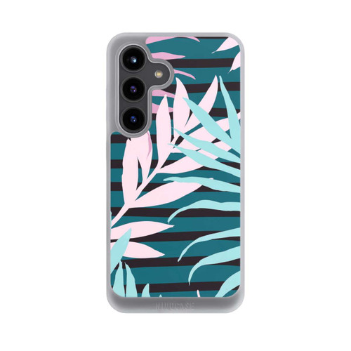 Samsung Galaxy S24 NIVOpure Pastel Jungle Leaves Pink Teal Seamless