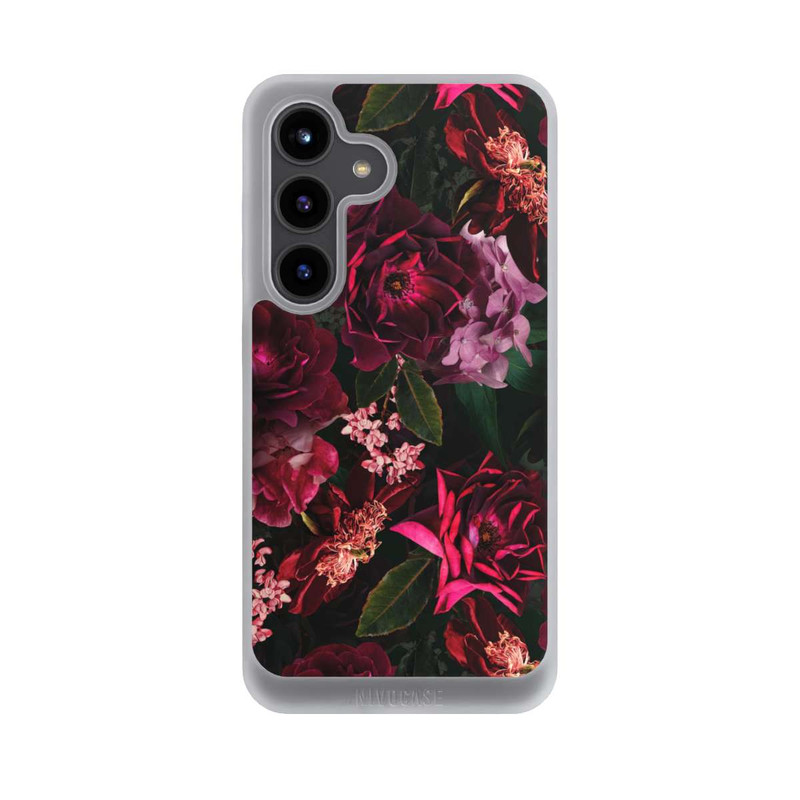Galaxy S24 NIVOpure Dunkle romantische Vintage Rosen und Pfingstrosen