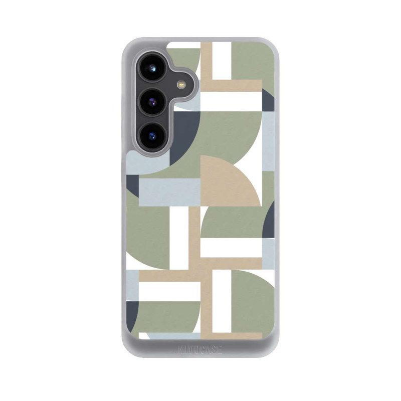 Galaxy S24 NIVOpure Futuristische Bauhaus Polygone Beige