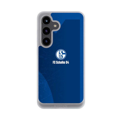 Samsung Galaxy S24 NIVOpure Schalke 04 Blauer Hintergrund Mit Logo