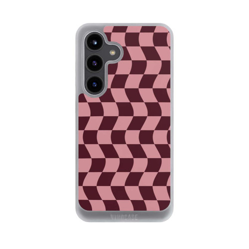 Samsung Galaxy S24 NIVOpure Schachbrett Rot-Rosa