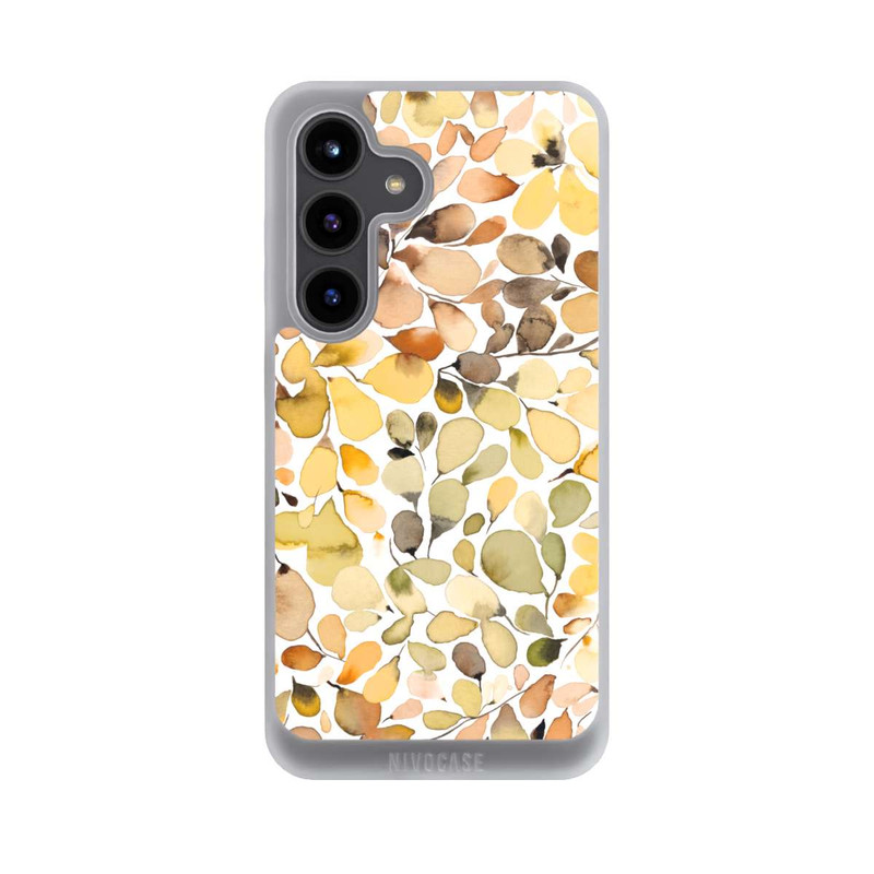 Galaxy S24 NIVOpure Eukalyptus Aquarellblätter Braun Herbst