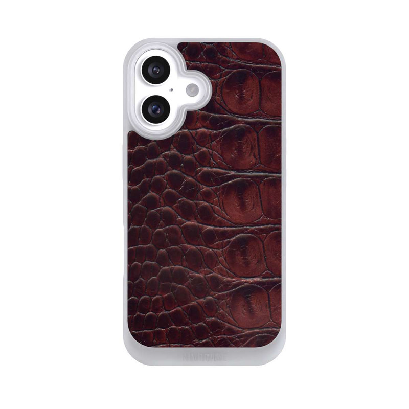 iPhone 16 NIVOpure Kroco Dunkelbraun
