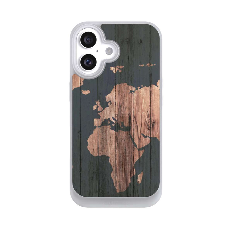 iPhone 16 NIVOpure Wooden World Map