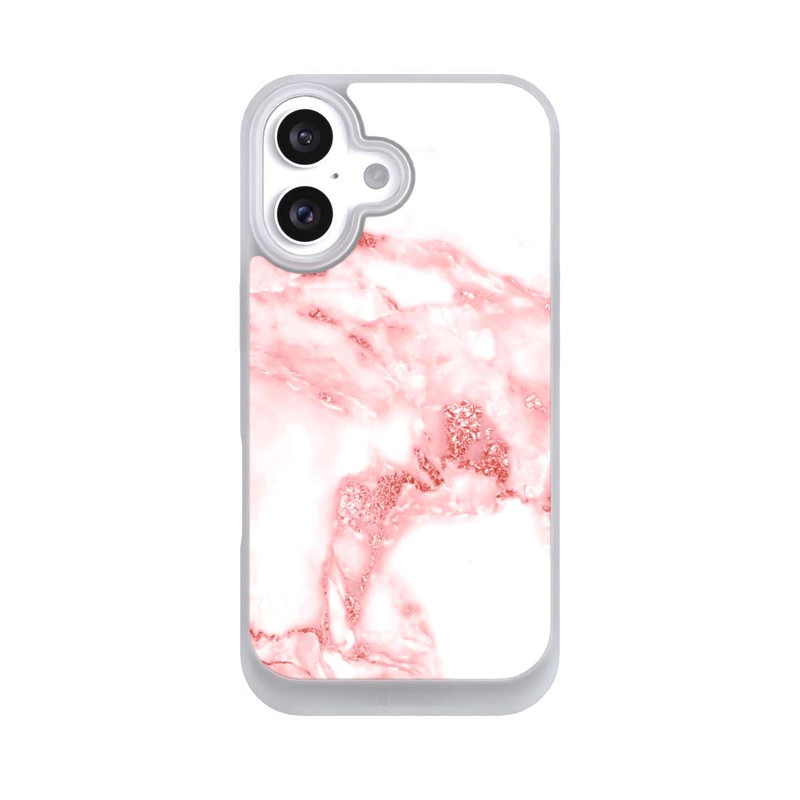 iPhone 16 NIVOpure Marmor rosa und weiß