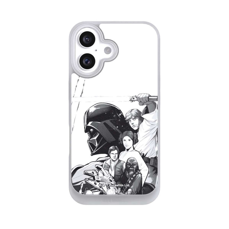 iPhone 16 NIVOpure StarWars Charaktere - Schwarz-Weiß