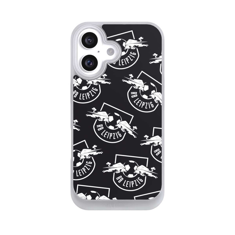 iPhone 16 NIVOpure Logos RB Leipzig Weiß auf Schwarz