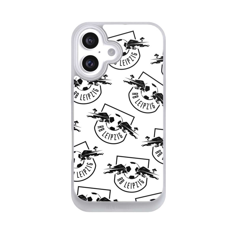 iPhone 16 NIVOpure Logos RB Leipzig Schwarz auf Weiß