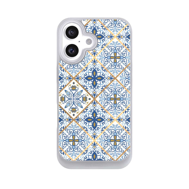 iPhone 16 NIVOpure Mosaic Blue-Gold Look