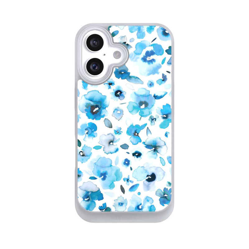 iPhone 16 NIVOpure Blue Tropical Flowers