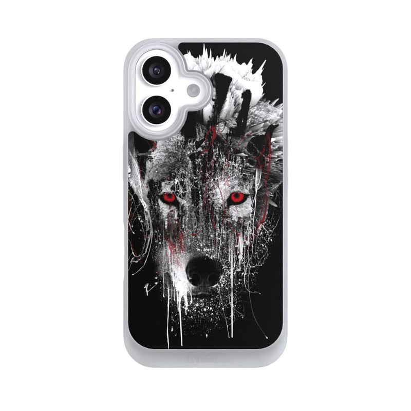 iPhone 16 NIVOpure Rote Augen Wolf