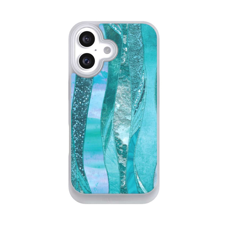 iPhone 16 NIVOpure glamouröser Glitzerlook blau