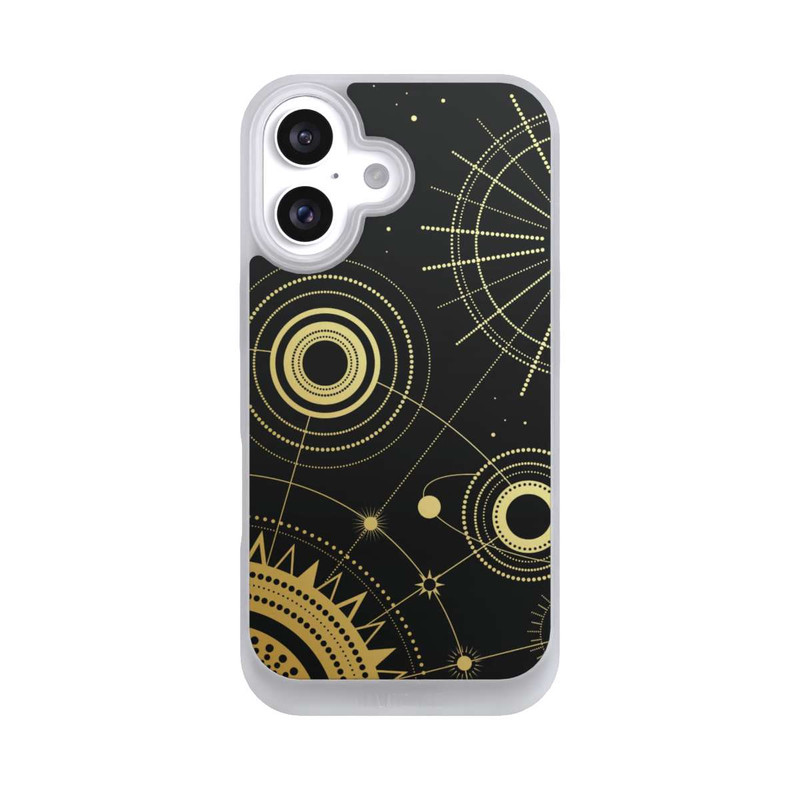 iPhone 16 NIVOpure Schwarzer und goldener Look Abstrakt