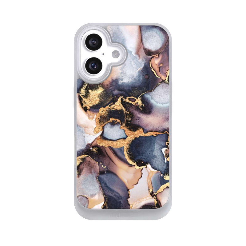 iPhone 16 NIVOpure Verträumte Tinte Grau-Golddruck
