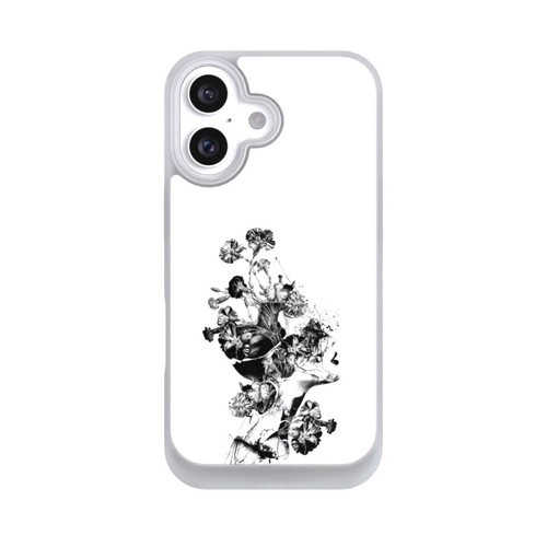 Apple iPhone 16 NIVOpure Gebrochen Schwarz/Weiß