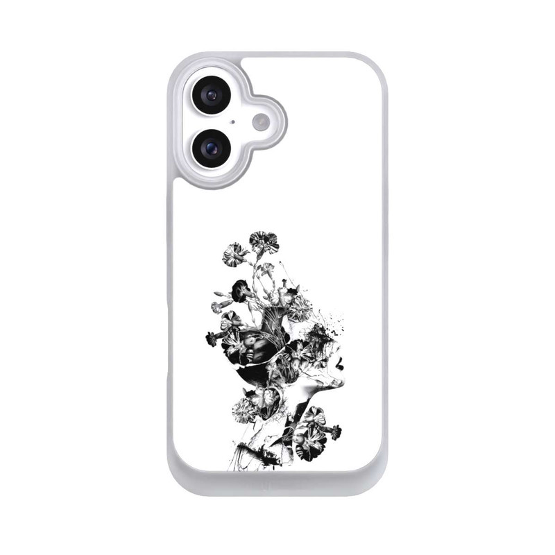 iPhone 16 NIVOpure Gebrochen Schwarz/Weiß