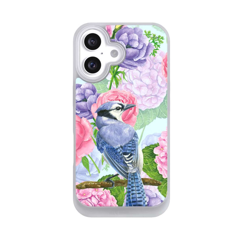 iPhone 16 NIVOpure Blauhäher & Blumen