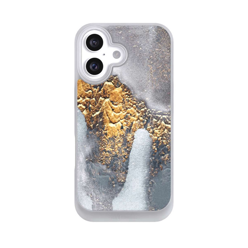 iPhone 16 NIVOpure Look béton doré pailleté