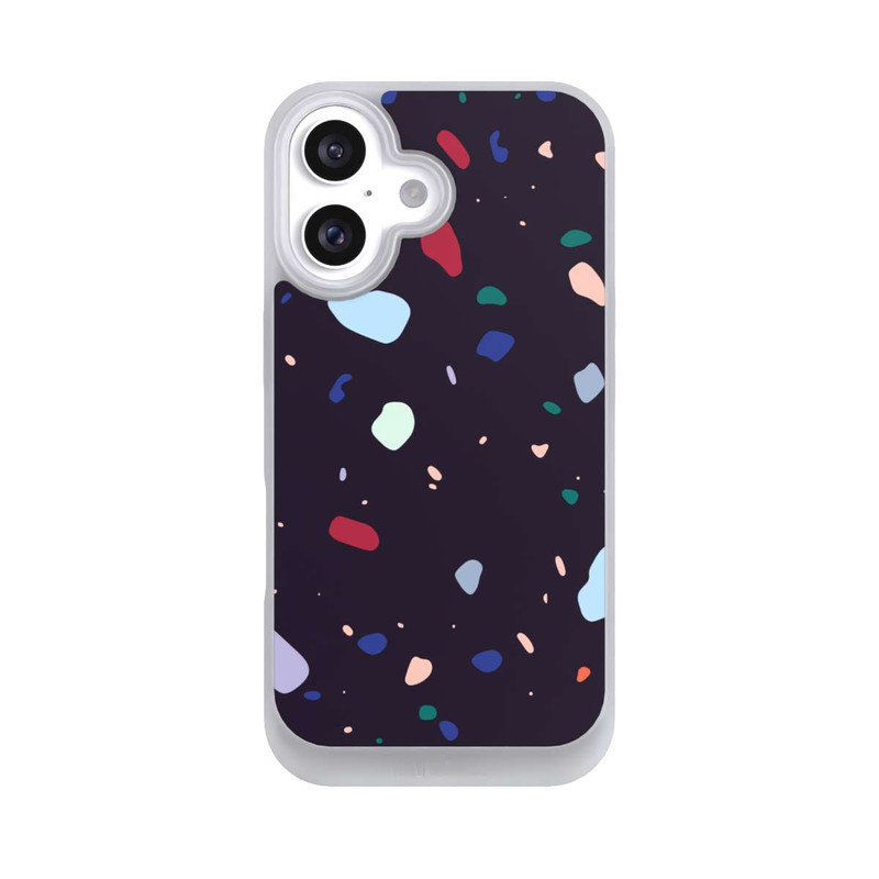iPhone 16 NIVOpure Modern Dark Rounded Terrazzo