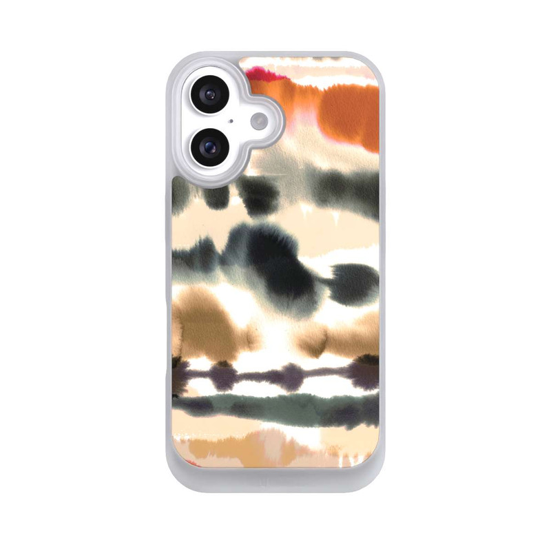 iPhone 16 NIVOpure Weiche nautische Aquarelllinien Orange