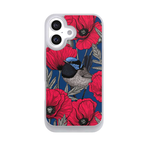 Apple iPhone 16 NIVOpure Zaunkönige und Mohnblumen 2