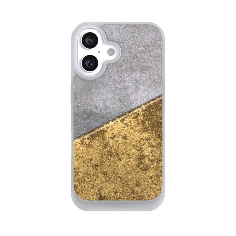 iPhone 16 NIVOpure Beton und Goldlook