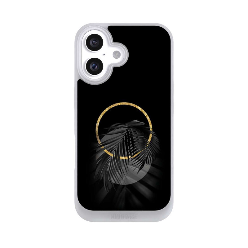 iPhone 16 NIVOpure tropische Blätter schwarz