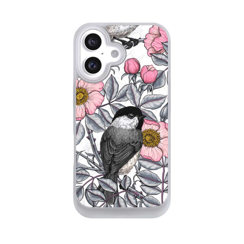 Apple iPhone 16 NIVOpure Schwarzkopfmeisen und Wilde Rosen