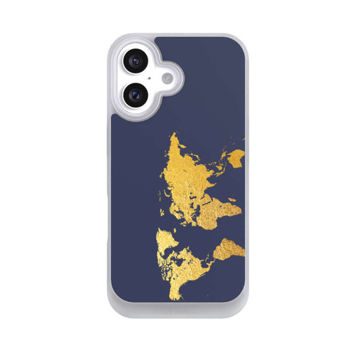 Apple iPhone 16 NIVOpure Weltkarte Gold