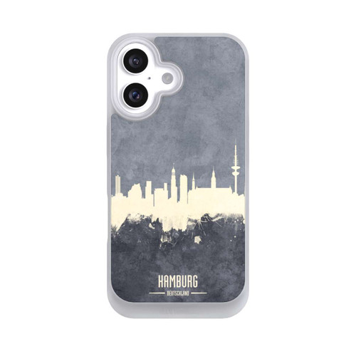 Apple iPhone 16 NIVOpure Hamburg Skyline Grau