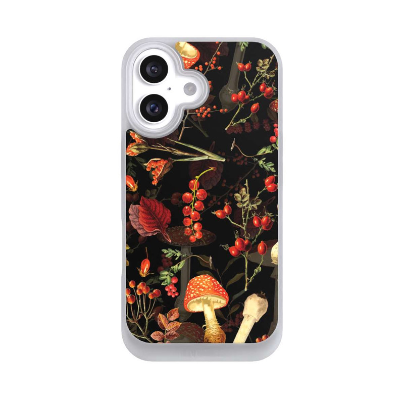 iPhone 16 NIVOpure Mushroom Pattern Black