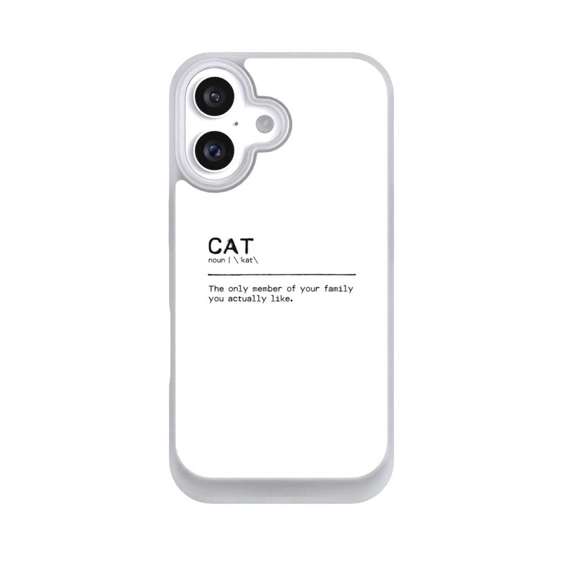 iPhone 16 NIVOpure Zitat Katzenfamilie (englisch)