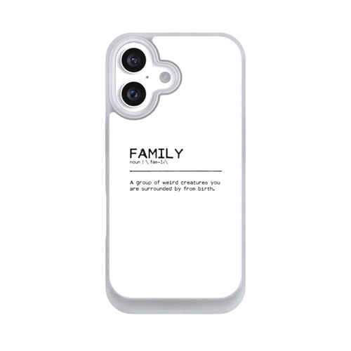 Apple iPhone 16 NIVOpure Zitat Familie Seltsam (englisch)