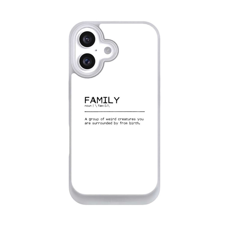 iPhone 16 NIVOpure Zitat Familie Seltsam (englisch)