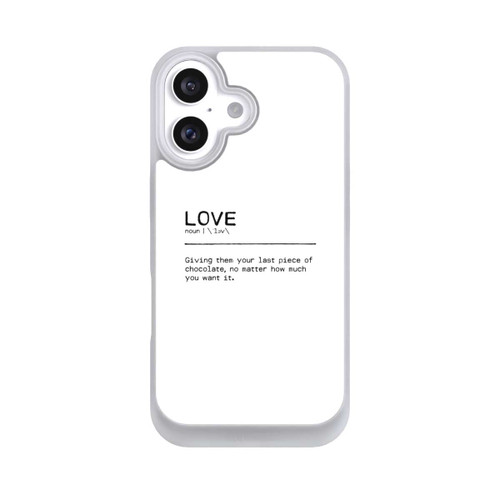 Apple iPhone 16 NIVOpure Zitat Love Chocolate (englisch)