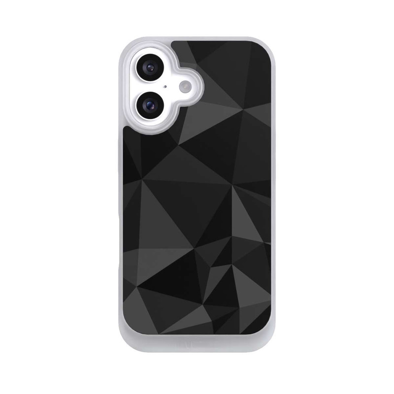 iPhone 16 NIVOpure Polygonmuster schwarz