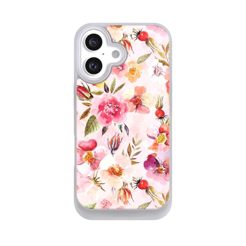 iPhone 16 NIVOpure Hagebuttentapete Rosa Frühling