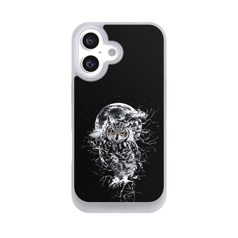iPhone 16 NIVOpure Eule in Schwarz/Weiß