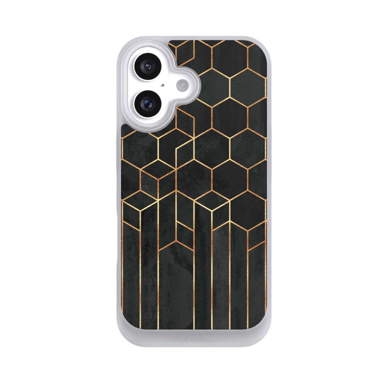iPhone 16 NIVOpure Schwarze Sechsecke