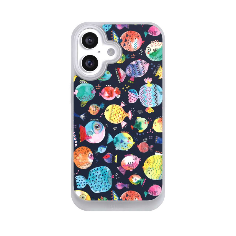 iPhone 16 NIVOpure Strandkugelfische Kinder Marineblau