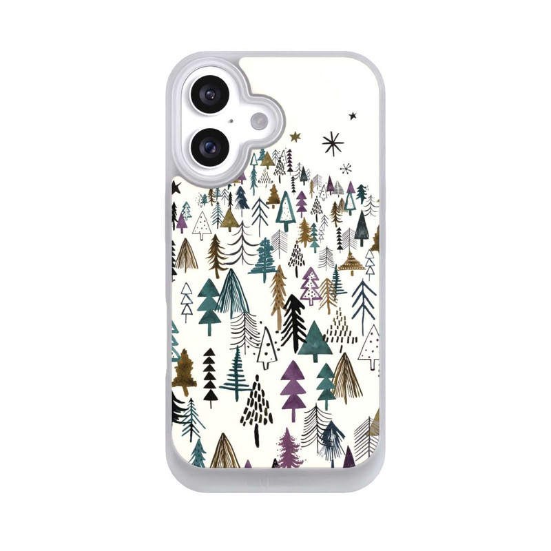 iPhone 16 NIVOpure Bergbäume Wald Lila